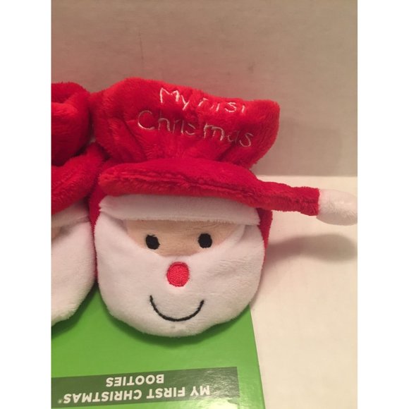 My First 1st Christmas Infant Baby Booties Shoes - Picture 2 of 6